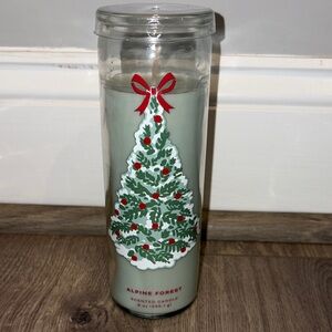 Alpine Forest Holiday Candle - Green and Red